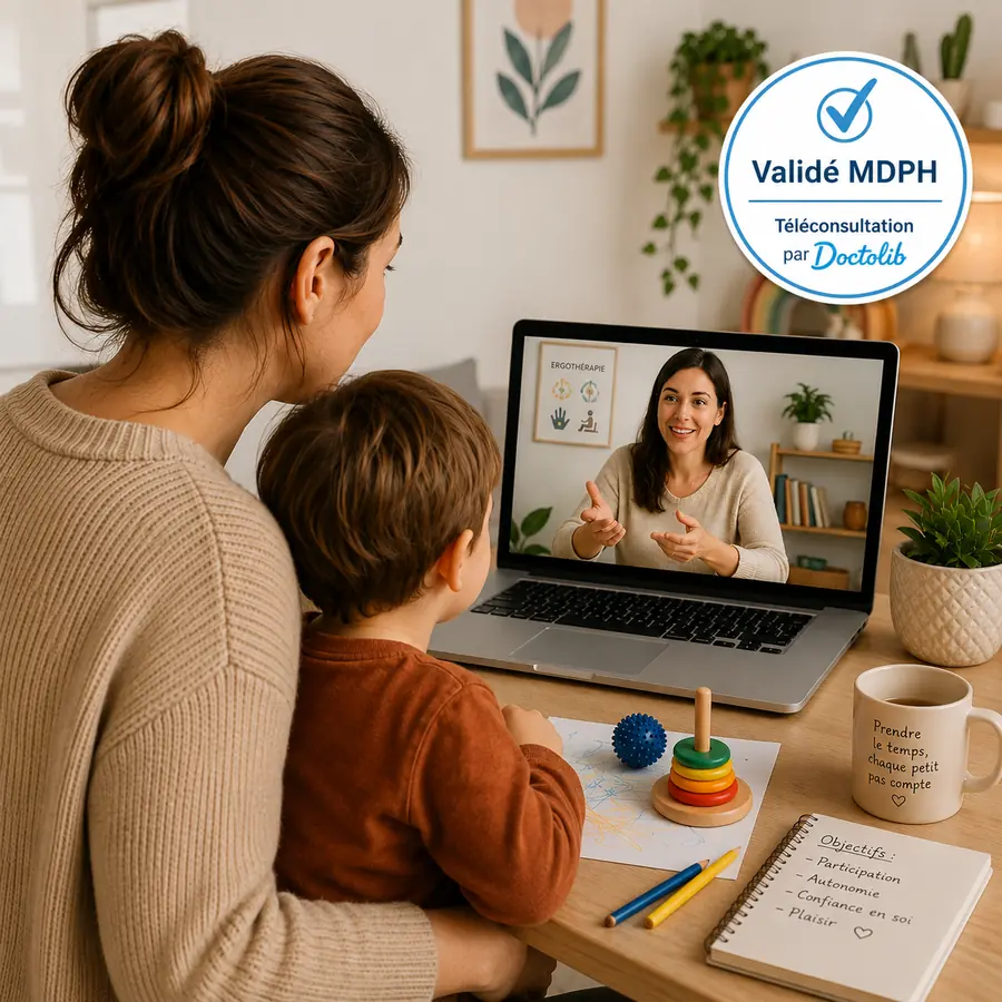 Bilan en ergothérapie en téléconsultation Doctolib pour enfant, Ergothérapeute Amiens